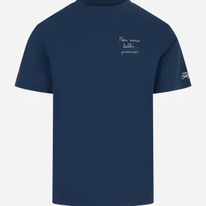 T-shirt Arnott Non Sono Bello Piaccio Blu