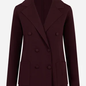 Giacca in maglia con ricamo Bordeaux