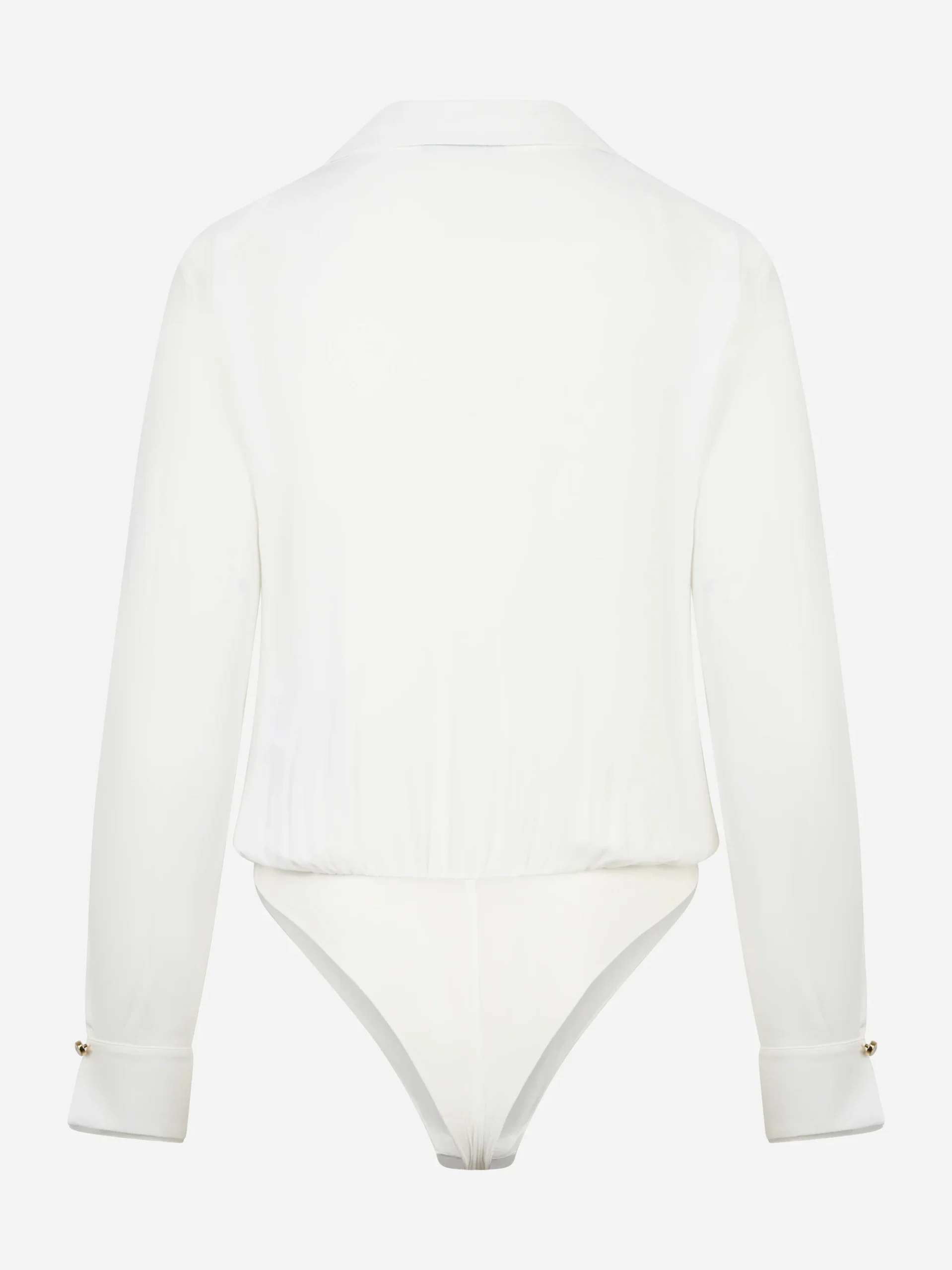 Body in georgette di viscosa bianco - immagine 3