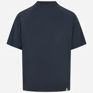 T-shirt in cotone con spalla raglan blu Lienz