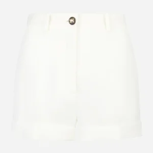 Shorts in crepe leggero bianco