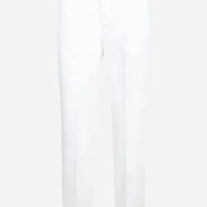 Pantalone Nima loose fit in cotone stretch bianco