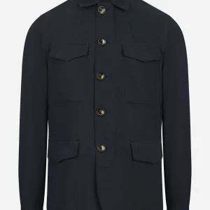 Giacca in tessuto tecnico blu