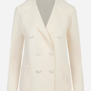 Giacca in maglia con ricamo Bianca