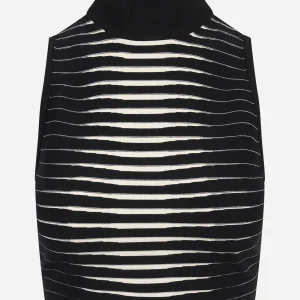 Top in maglia a righe degradé