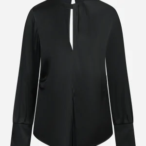 Camicia in misto seta nera