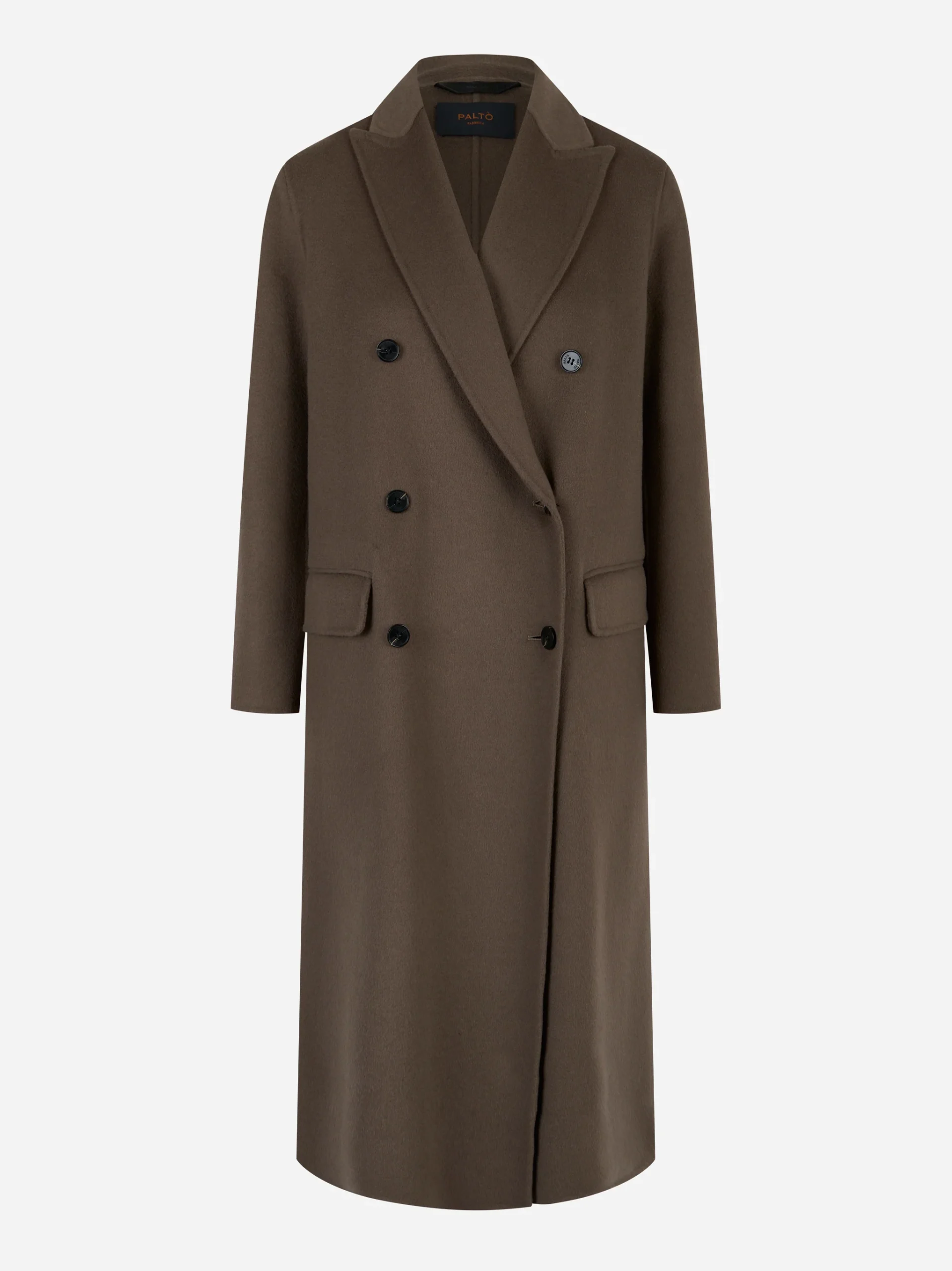 Cappotto Arianna doppiopetto in double di lana Marrone - immagine 2