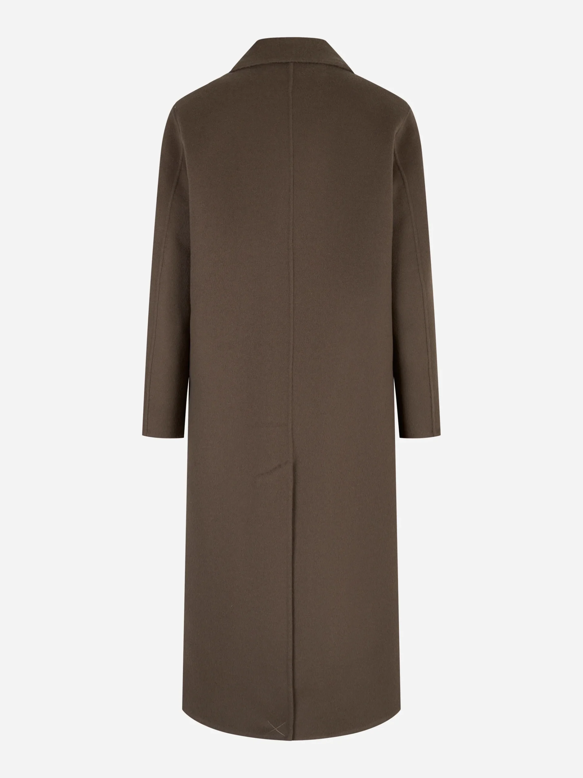 Cappotto Arianna doppiopetto in double di lana Marrone - immagine 3