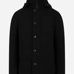 Giacca tecnica in nylon con imbottitura interna Nera