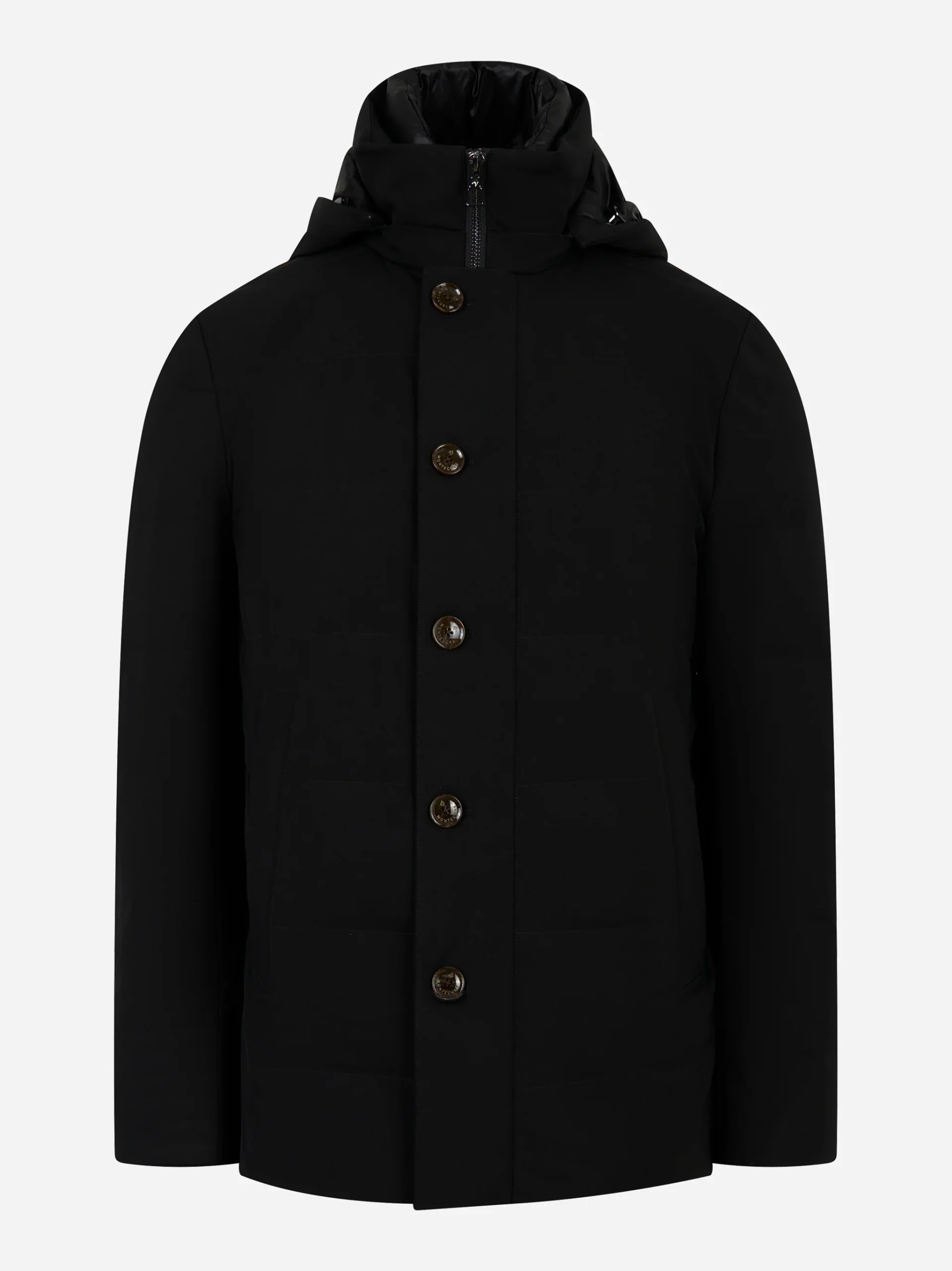 Giacca tecnica in nylon con imbottitura interna Nera