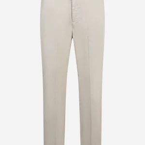 Pantalone Nima loose fit in cotone stretch beige