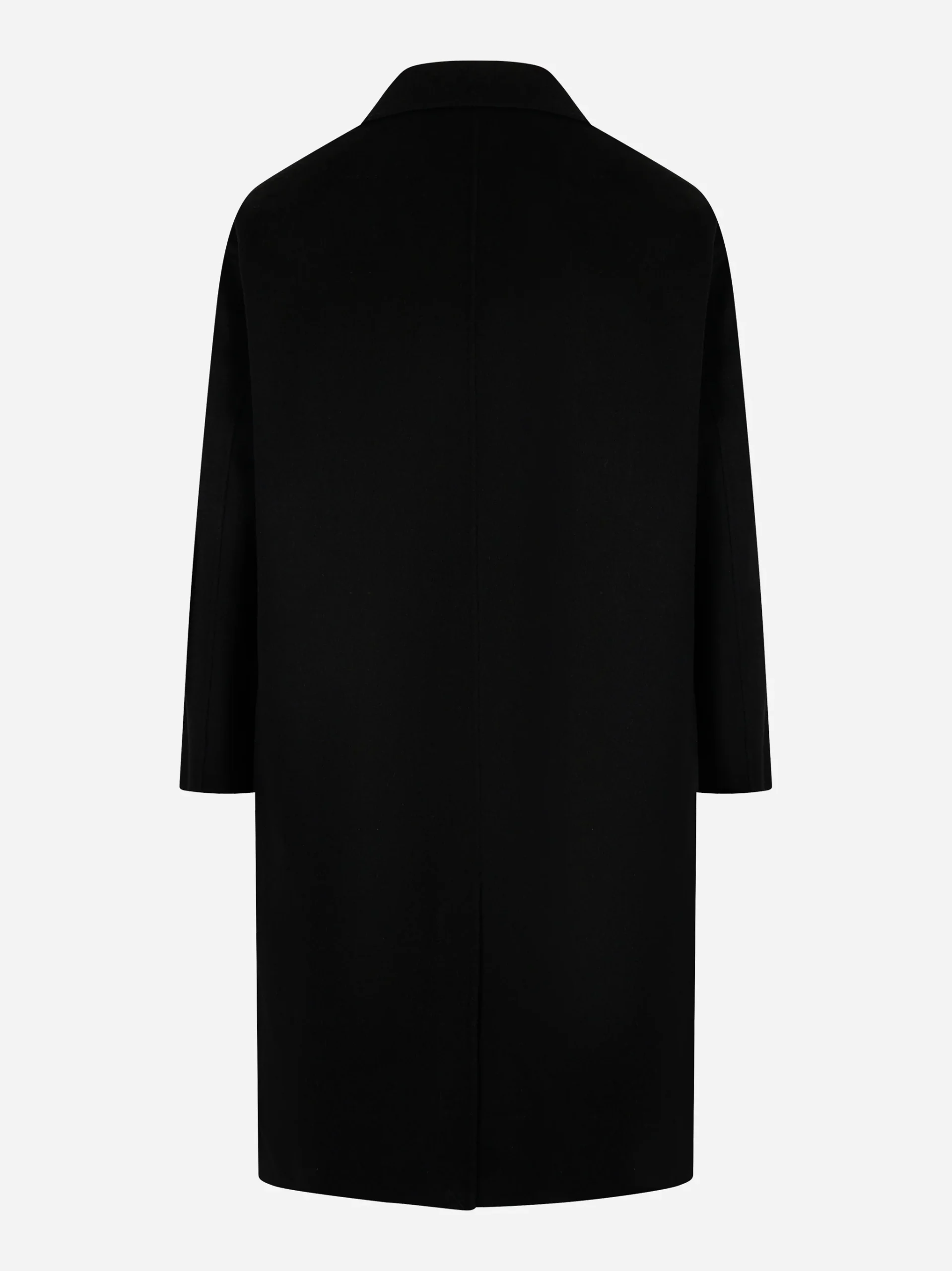 Cappotto monopetto in double di lana Nero - immagine 6