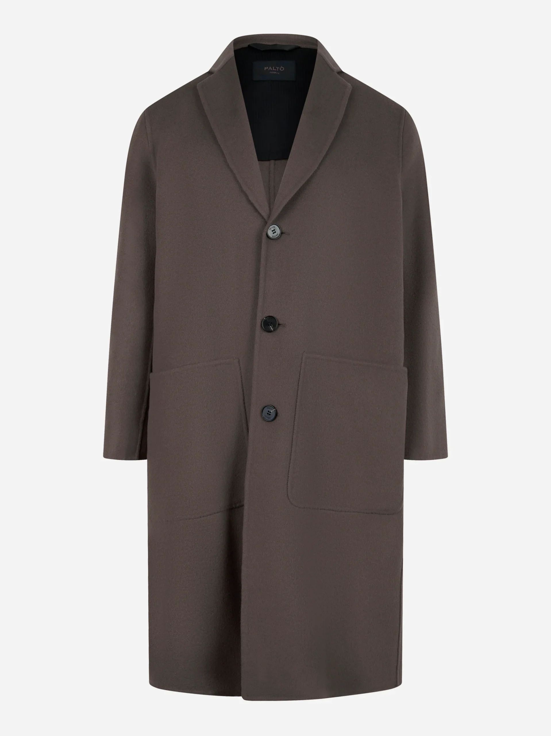 Cappotto monopetto in double di lana Grigio - immagine 2