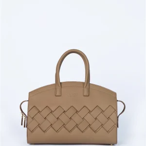 Borsa in pelle intrecciata