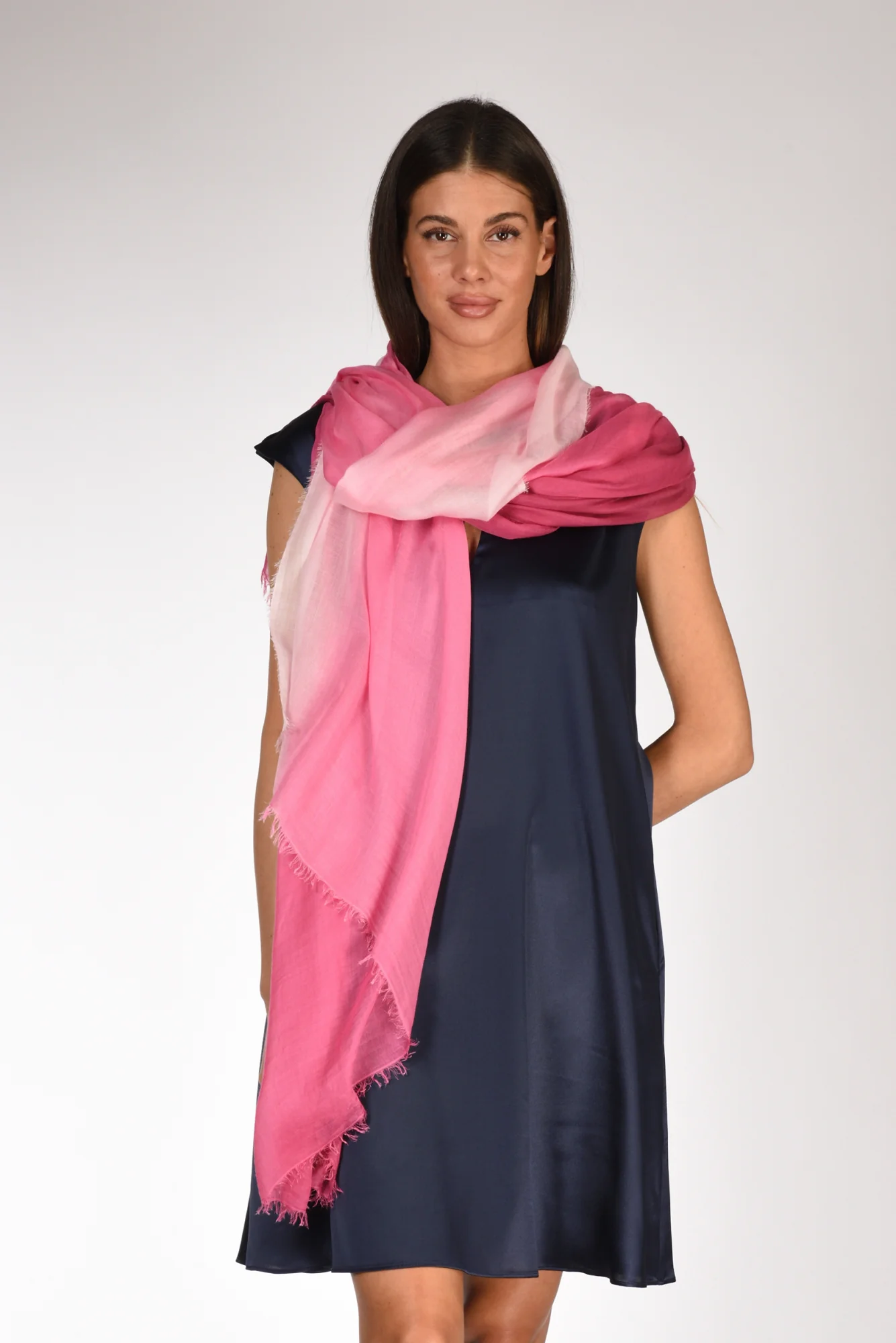 Faliero Sarti Sciarpa Ginevra Rosa/fucsia Donna - immagine 2