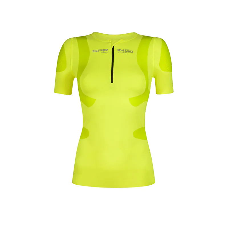 Maglia posturale traspirante in materiale Termo Rinfrescante con zip donna - immagine 3