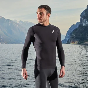 Maglia tecnica sportiva in Lana Merino uomo