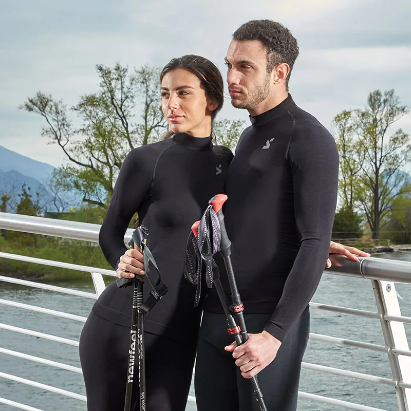 Maglia maniche lunghe da Running con collo alto - immagine 2