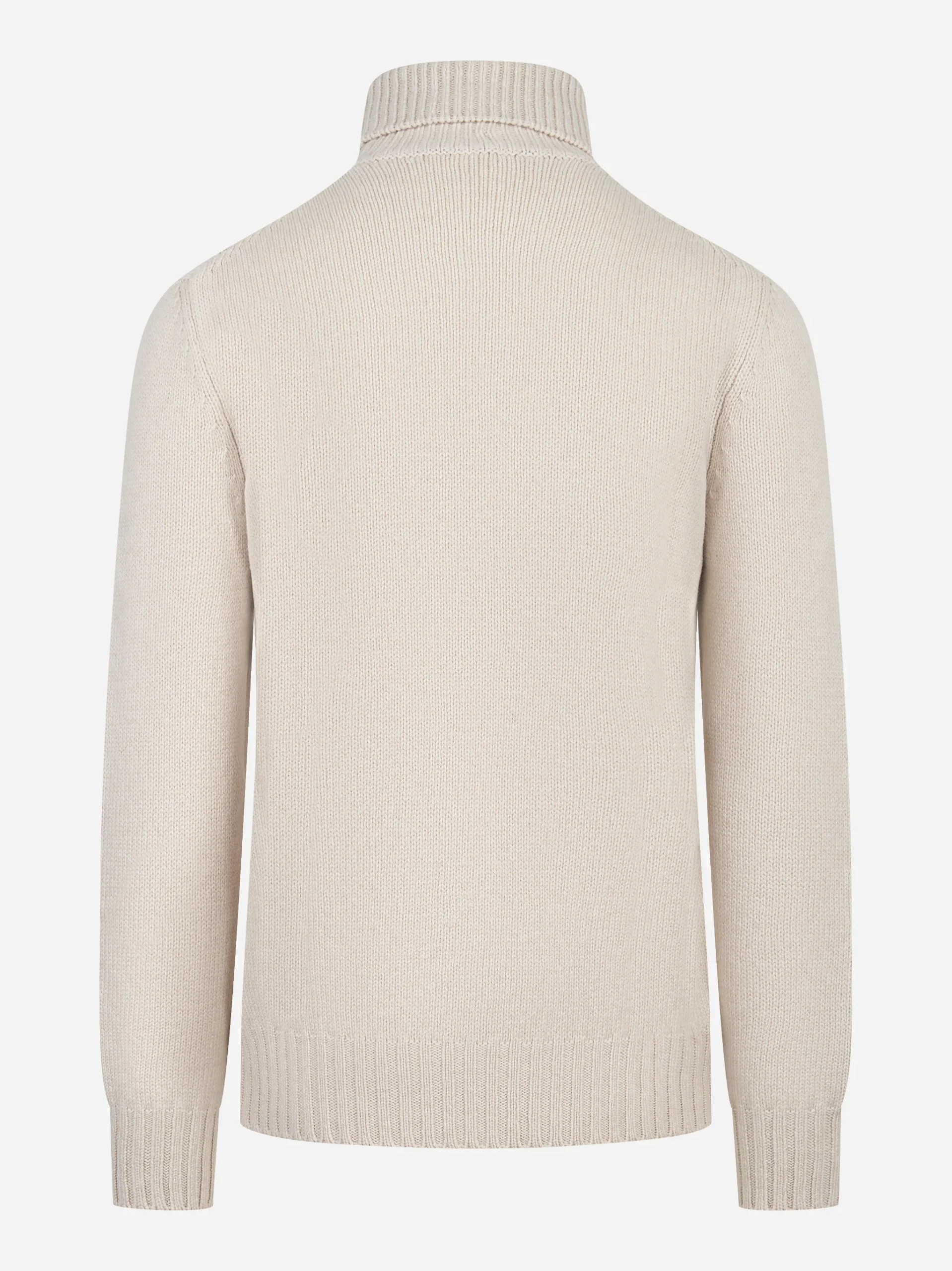 Dolcevita con motivo a treccia beige - immagine 3