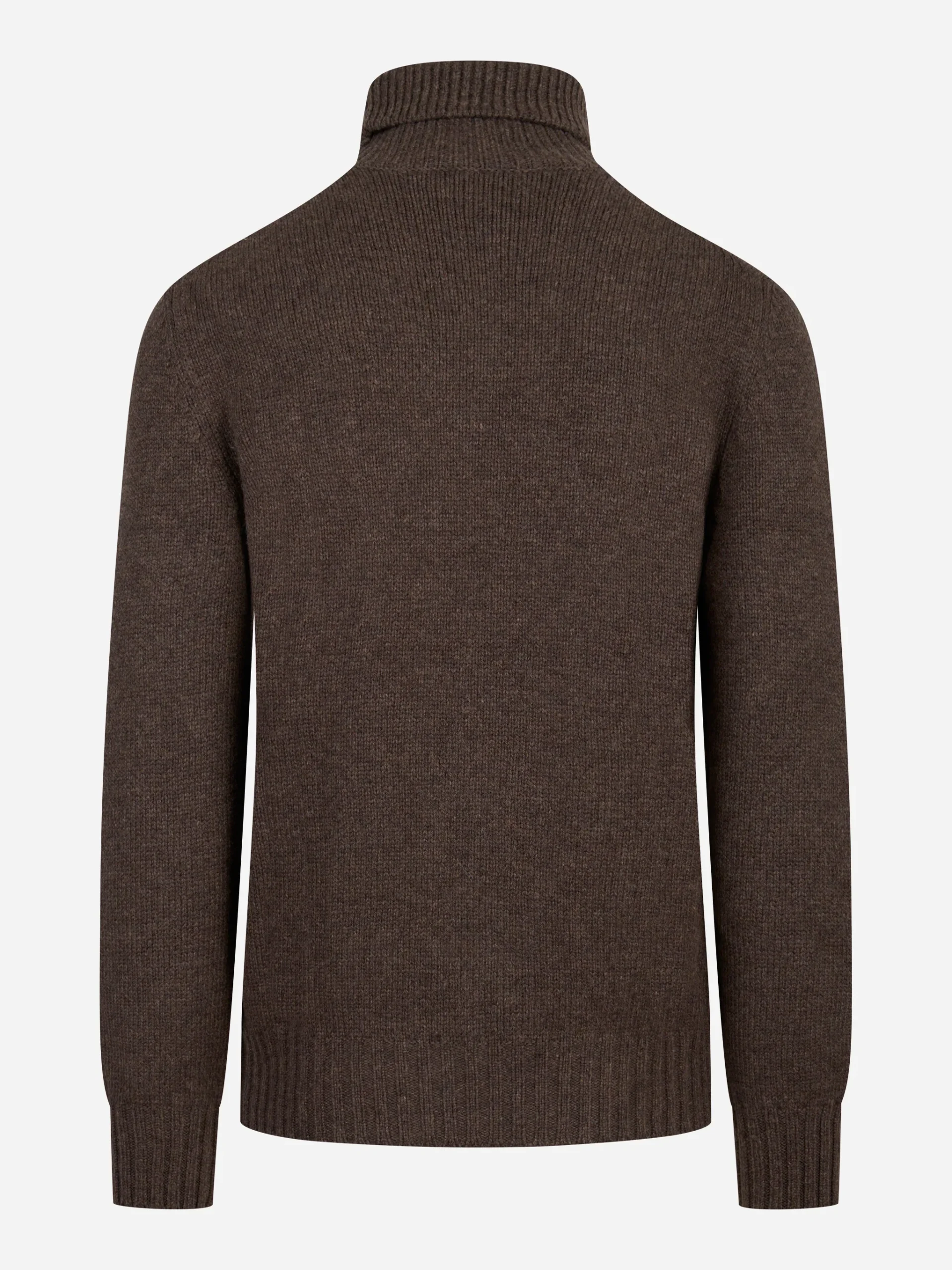 Dolcevita con motivo a treccia marrone - immagine 3