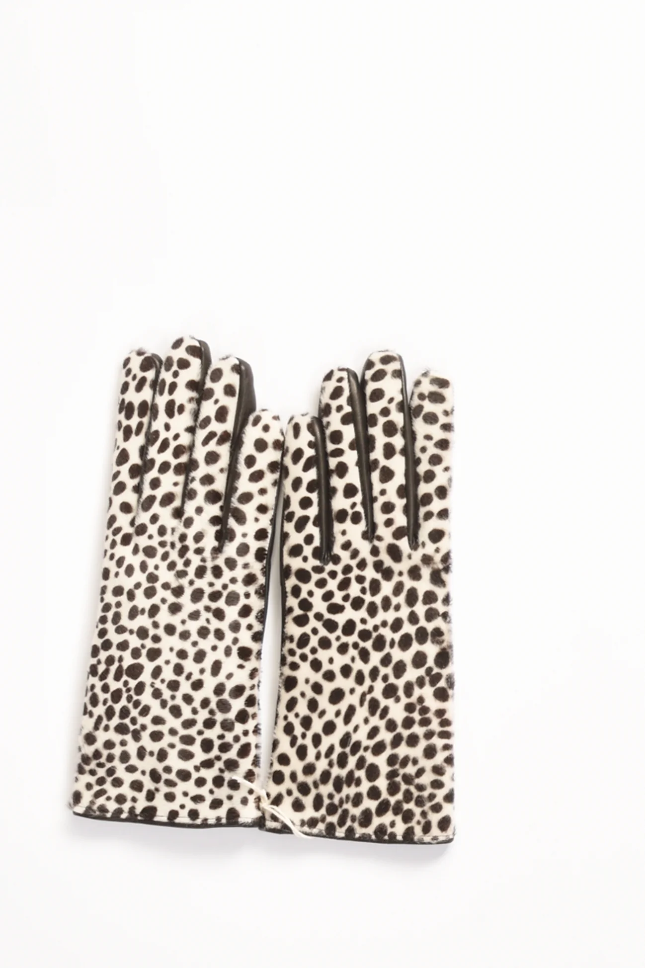 Alpo Guanti In Nappa Nero/bianco Donna