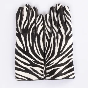 Alpo Guanti In Nappa Bianco/nero Donna