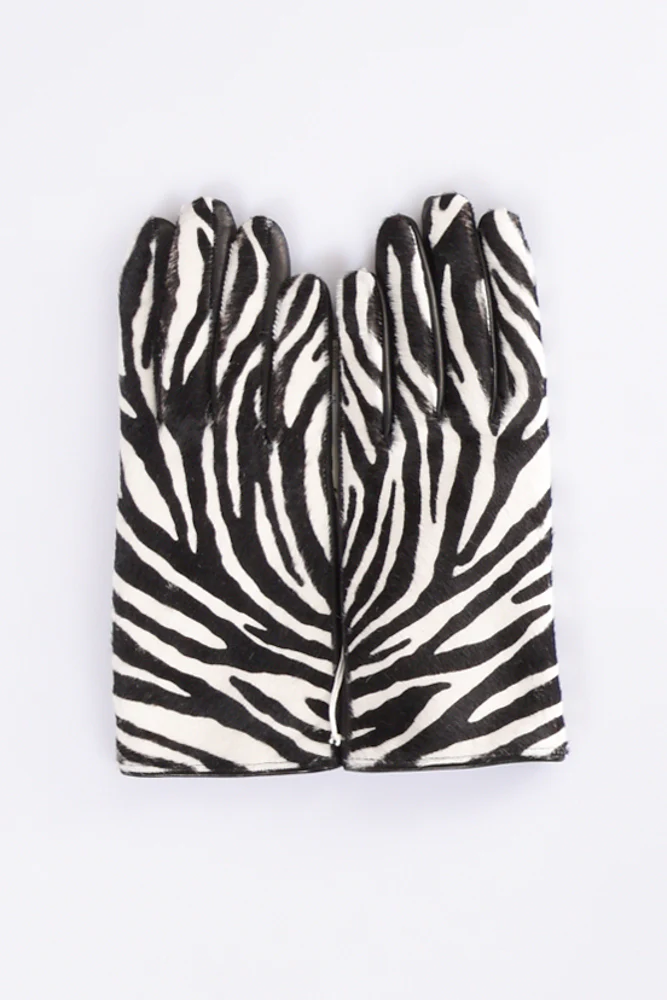 Alpo Guanti In Nappa Bianco/nero Donna - immagine 2