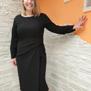 Abito tubino drappeggio CURVY