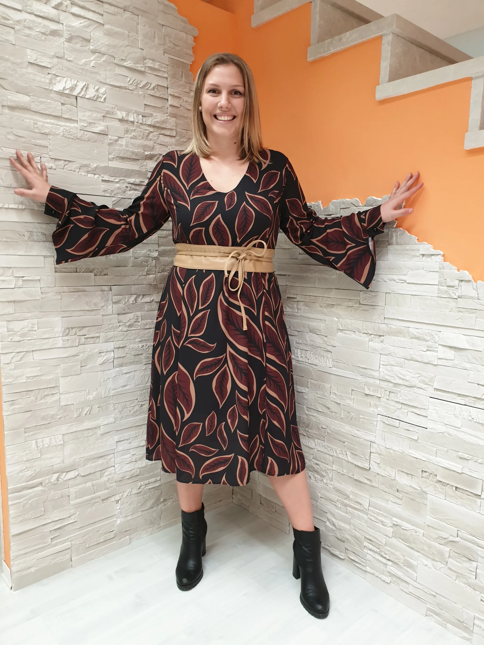 Abito foglie CURVY - immagine 3