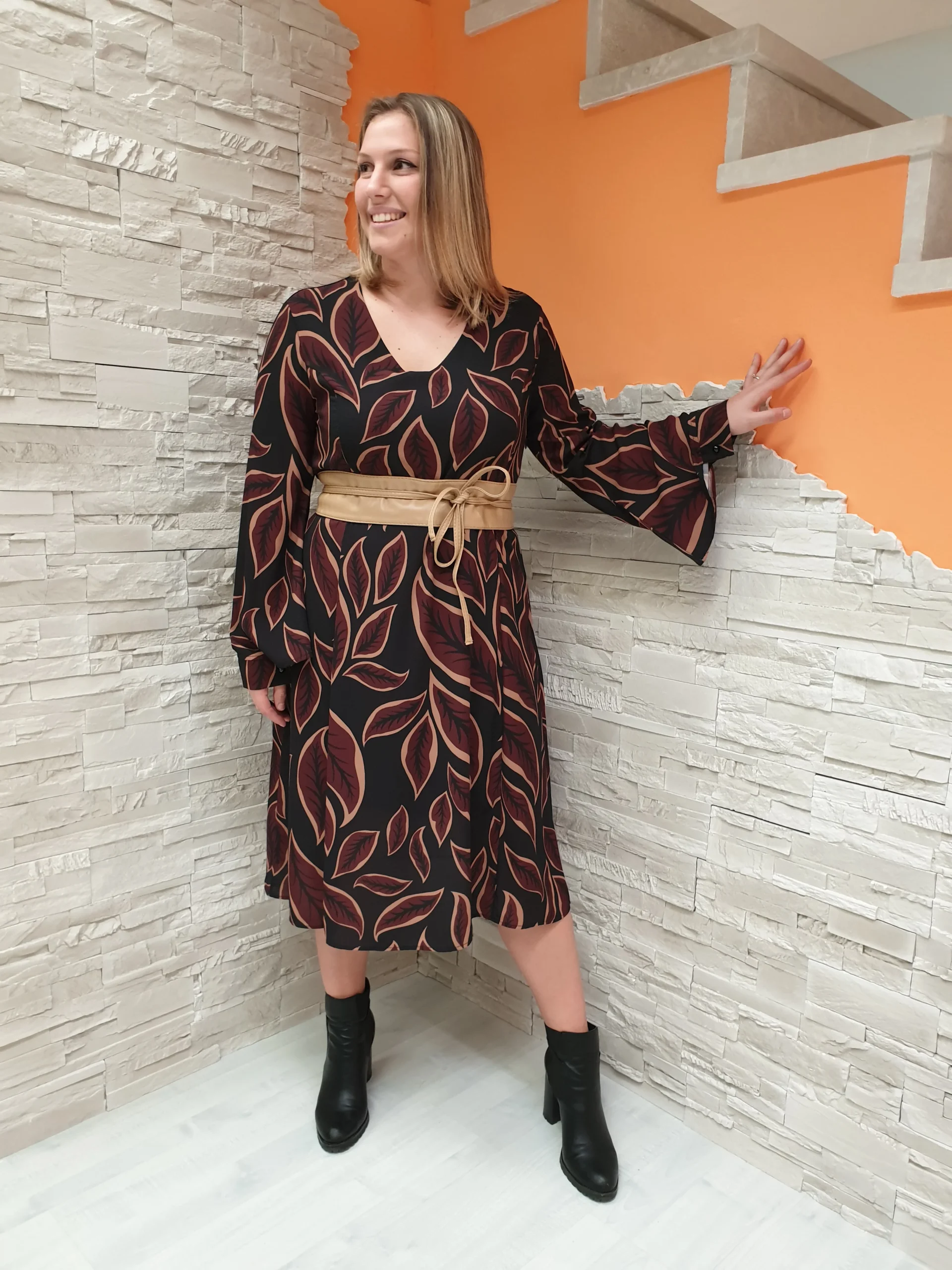 Abito foglie CURVY - immagine 2