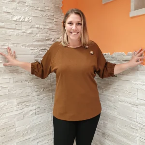 Blusa 3/4 pipistrello CURVY