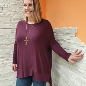 Maglia prugna over CURVY