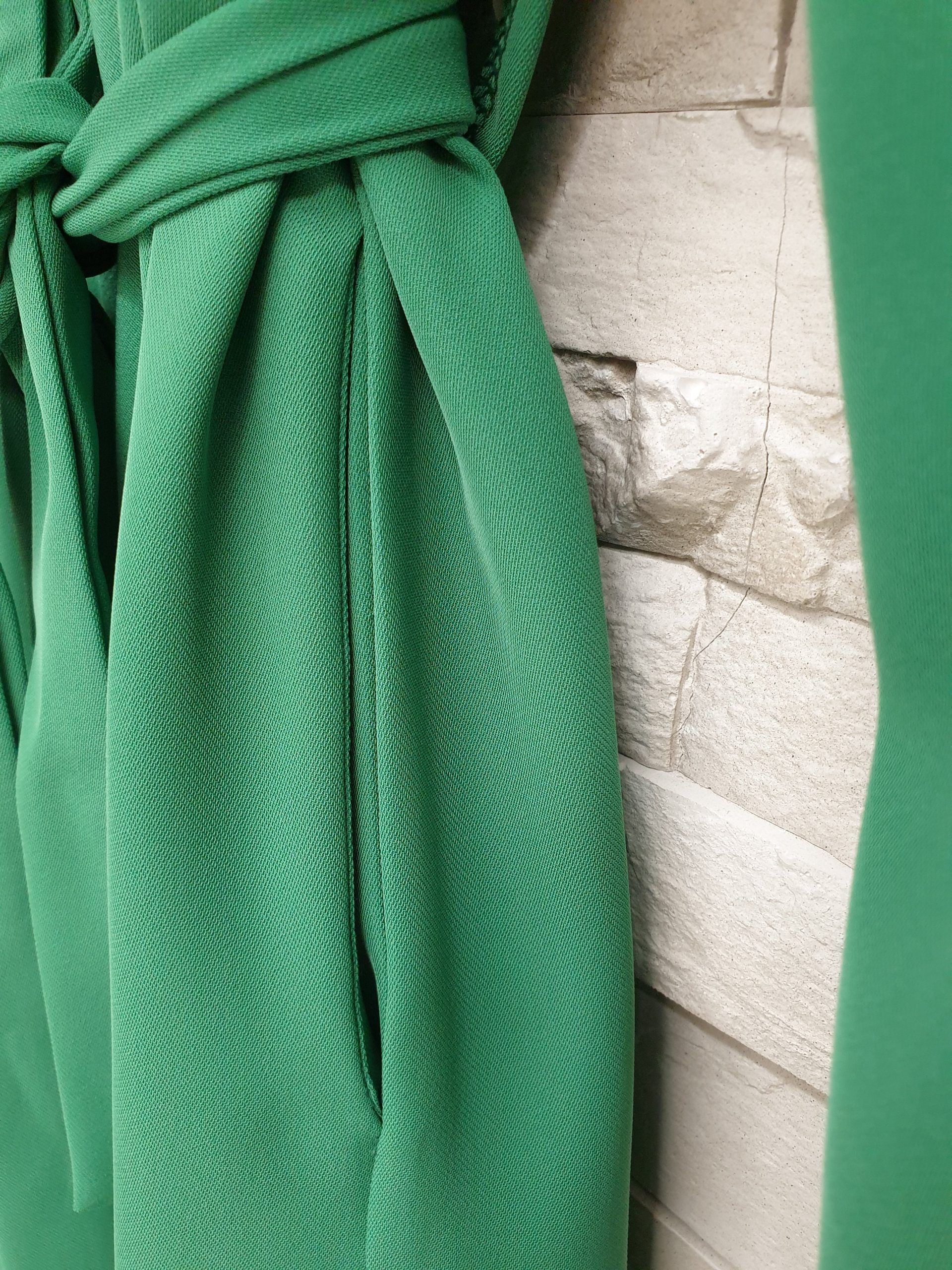 Caban verde retro plissè - immagine 5