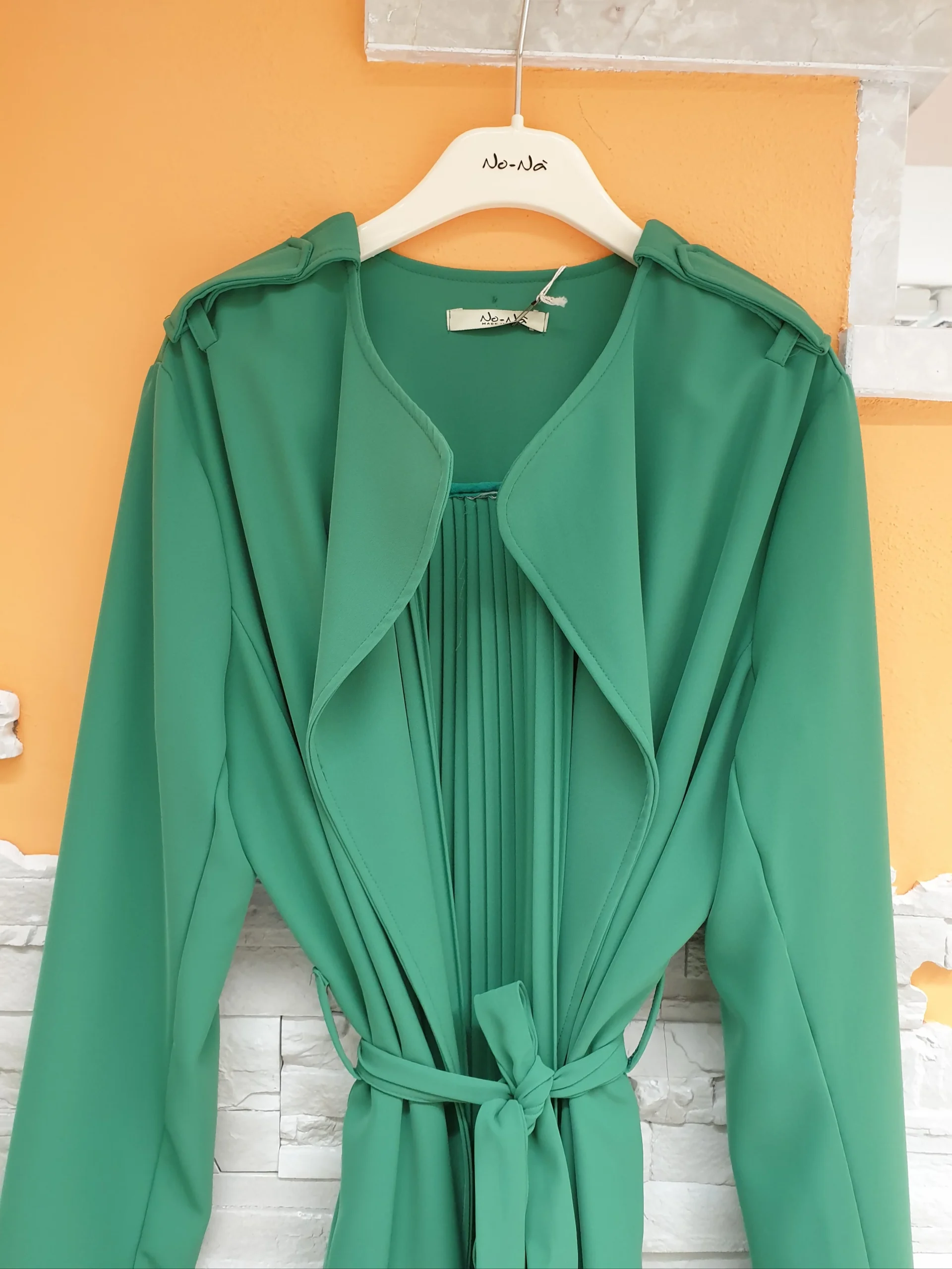 Caban verde retro plissè - immagine 9