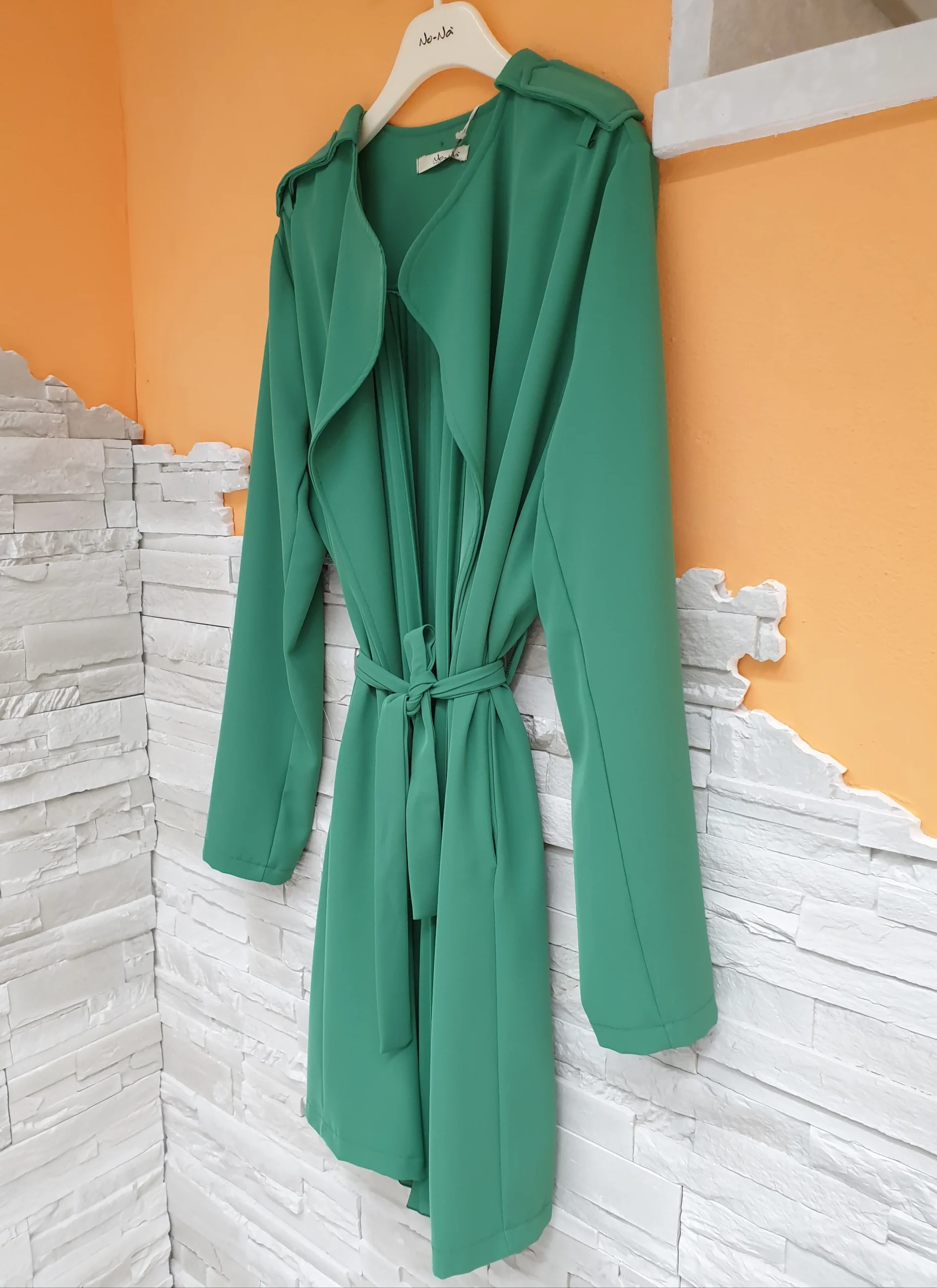 Caban verde retro plissè - immagine 7