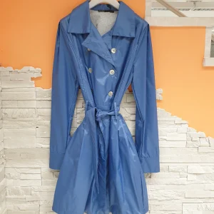 Trench doppiopetto azzurro