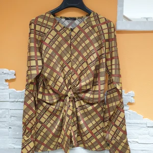 Blusa ocra check