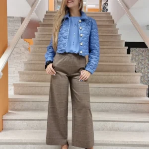 Giubbino corto celeste