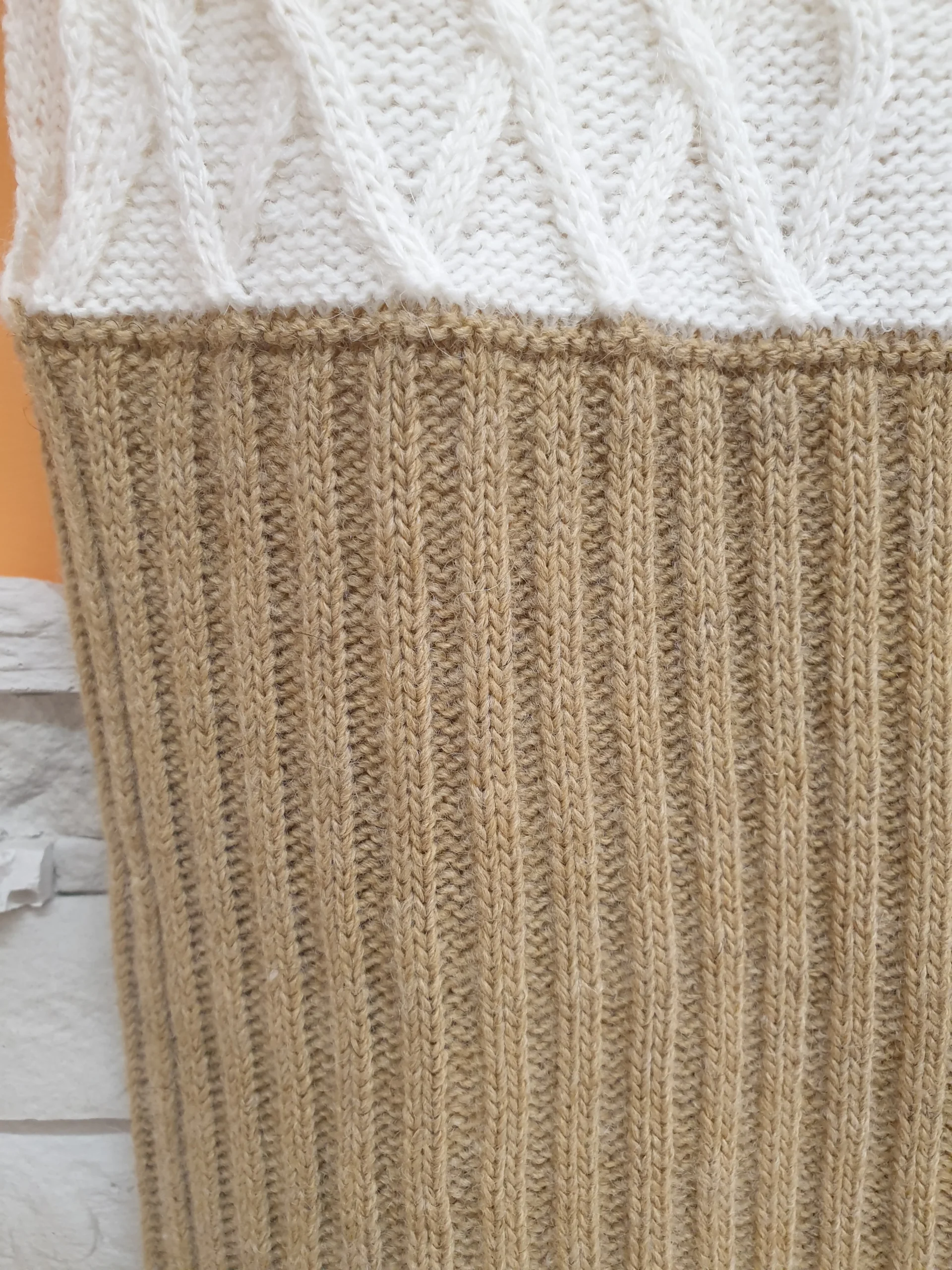 Abito bicolore lana - immagine 8