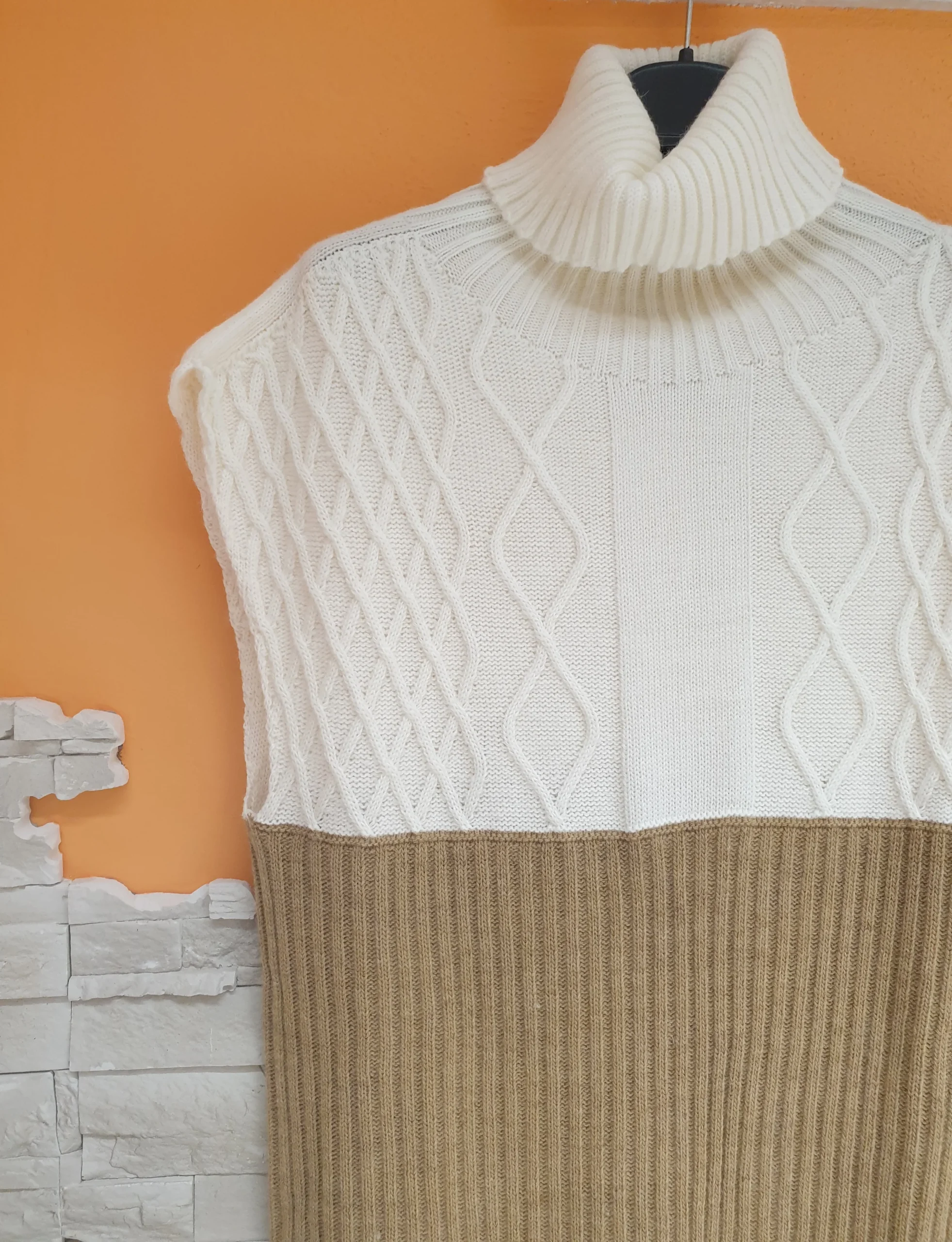 Abito bicolore lana - immagine 6