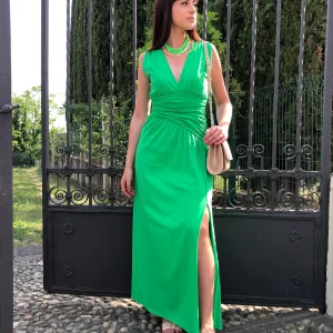 Abito maglina corpetto goffrato