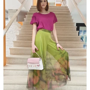 Pantalone palazzo tulle fant