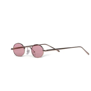 Occhiale da sole Metallo Ovale Rosa