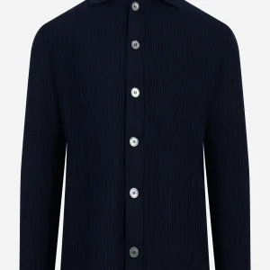 Cardigan con bottoni costa inglese blu