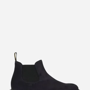 Beatles in camoscio con fondo gomma Blu