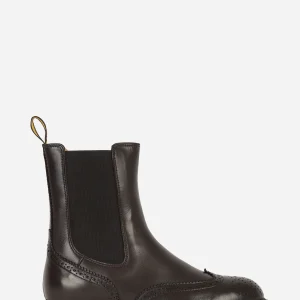 Beatles in pelle con fondo gomma Marrone