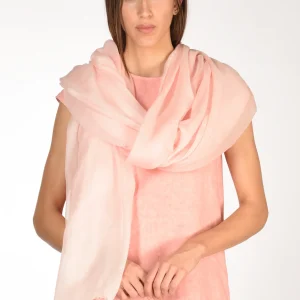 Faliero Sarti Sciarpa Sfrangiata Rosa Antico Donna