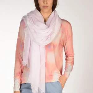 Faliero Sarti Sciarpa Sfrangiata Rosa Chiaro Donna
