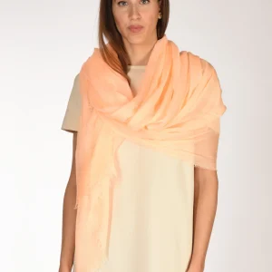 Faliero Sarti Sciarpa Sfrangiata Arancio Donna