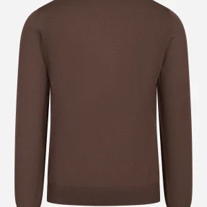 Lupetto in lana merinos extrafine marrone